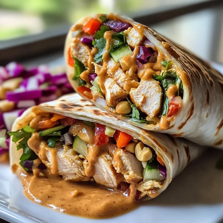 Thai Peanut Chicken Wraps