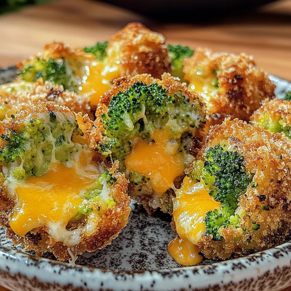 Air Fryer Broccoli Cheddar Poppers