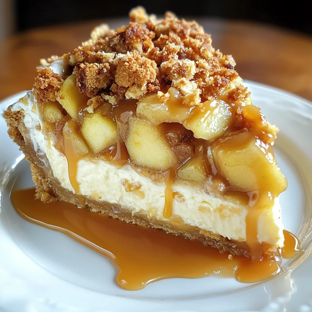 Apple Crisp Cheesecake Pie
