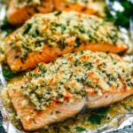 Baked Parmesan Garlic Herb Salmon in Foil