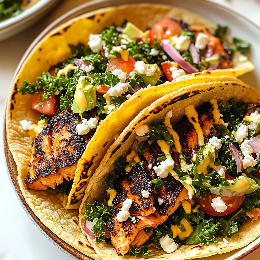 Blackened Salmon Tacos (Small Batch)