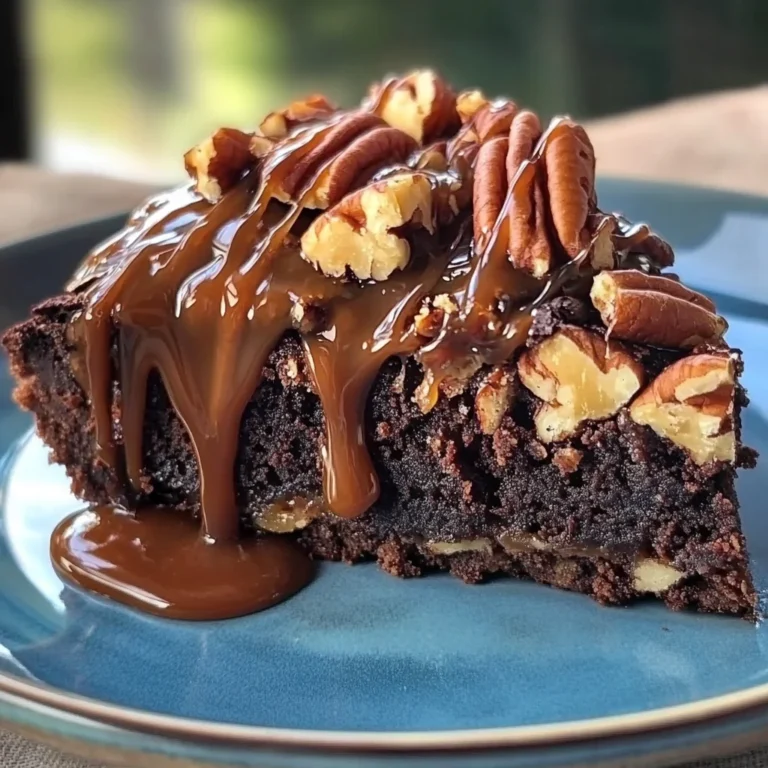 Caramel Turtle Brownie Pie