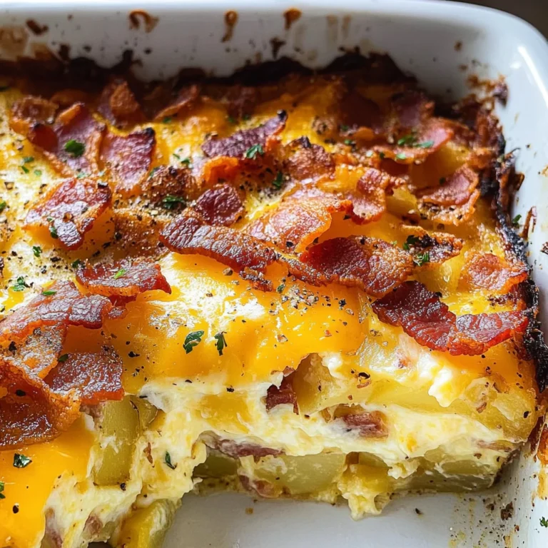 Cheesy bacon potato breakfast casserole
