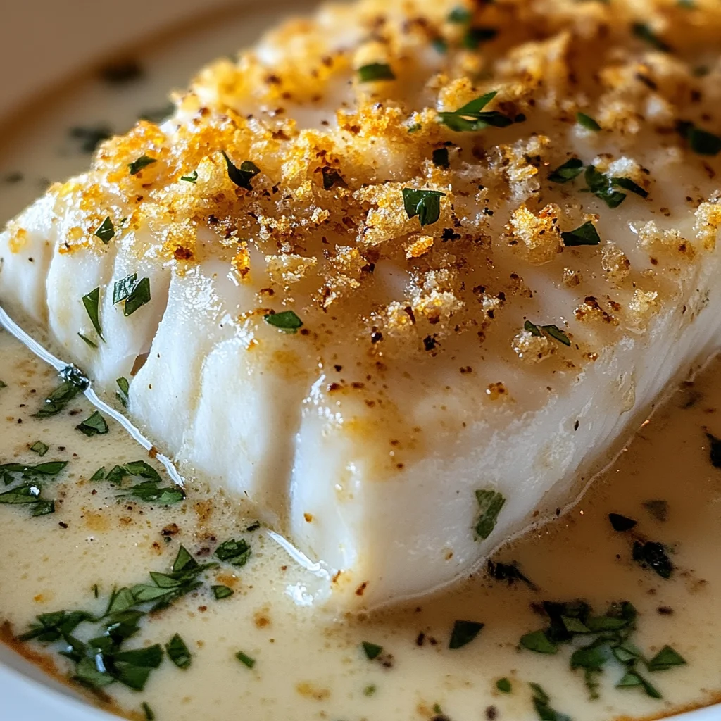 Creamy Baked Halibut