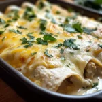 Creamy White Chicken Enchiladas