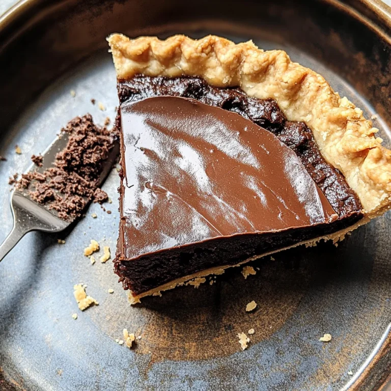 Dark Chocolate Chess Pie