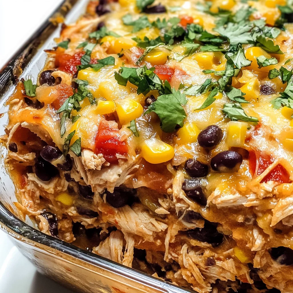 Easy Chicken Burrito Casserole