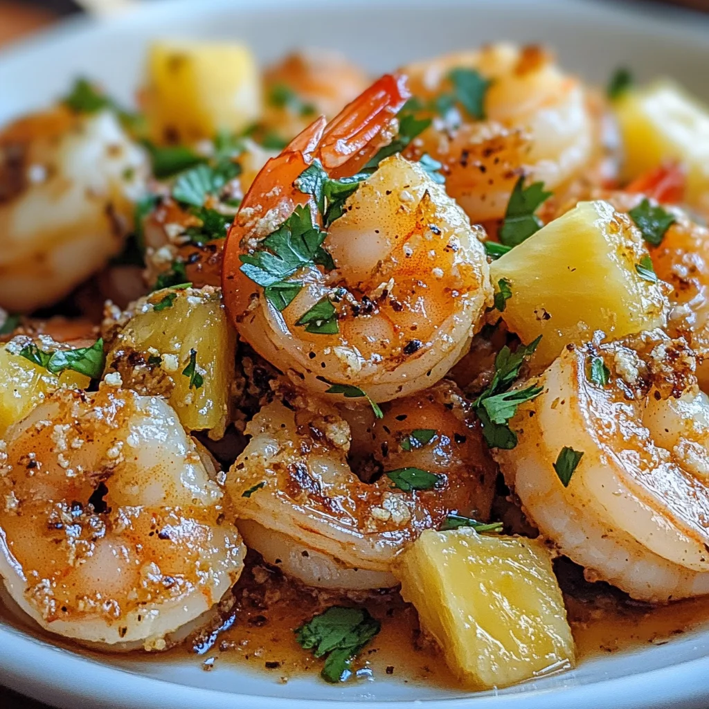 Hawaiian Garlic Shrimp