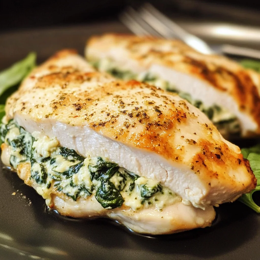 Healthy Spinach Stuffed Chicken Breast