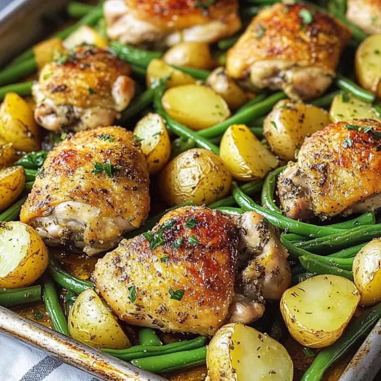 Herb-Roasted Sheet Pan Chicken with Potatoes and Green Beans