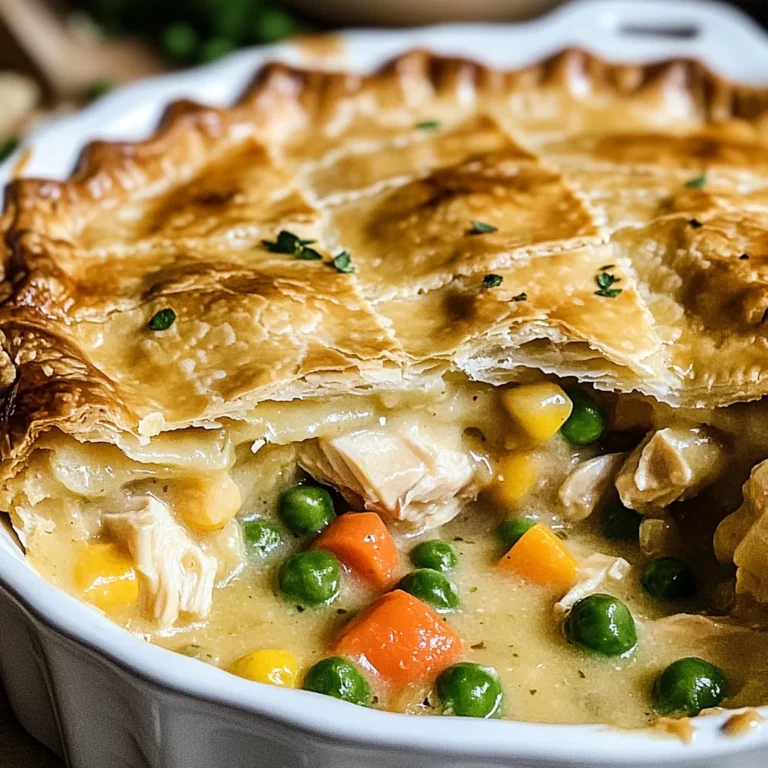 Homemade Chicken Pot Pie with Flaky Crust and Creamy Filling