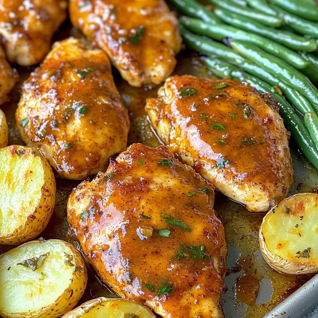 Honey Mustard Sheet Pan Chicken and Vegetables