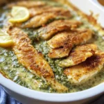 Pan Fry Tilapia with Pesto Cream Sauce