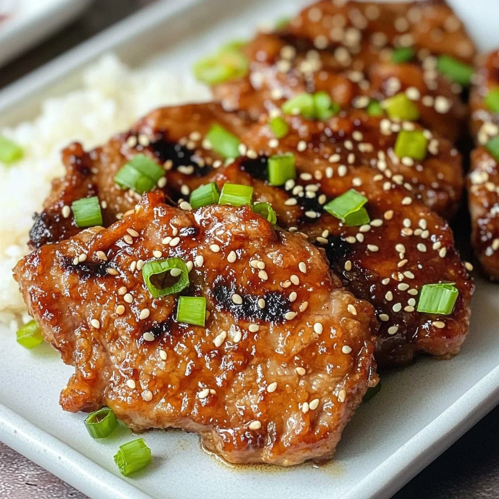 Quick & Easy Korean Style Pork Chops