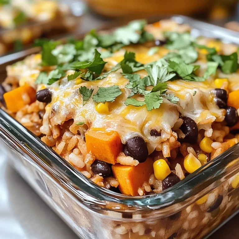Rice and Bean Casserole with Sweet Potatoes