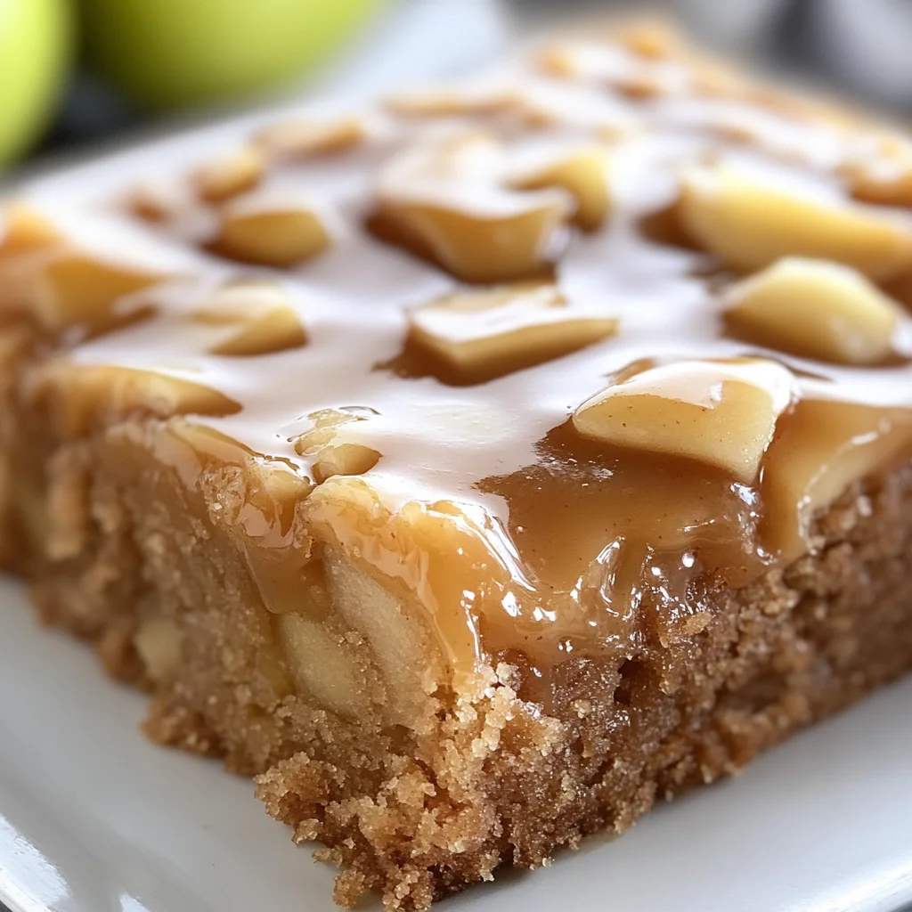 Salted Caramel Apple Sheet Cake