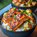Sriracha Honey Salmon Bowls