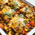 Tex Mex Chicken and Lentil Casserole