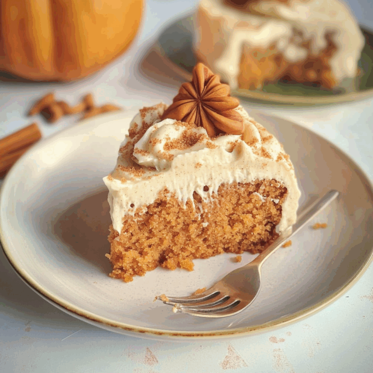 Pumpkin Spice Cake with Brown Sugar Cream Cheese Frosting
