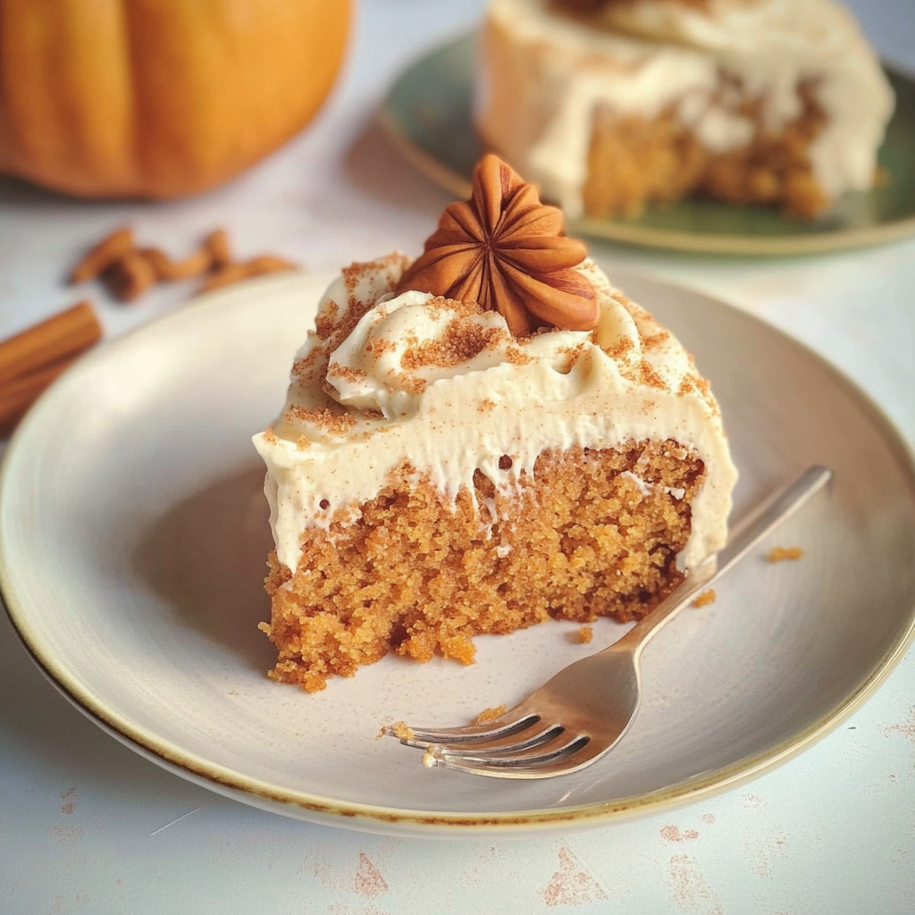 Pumpkin Spice Cake with Brown Sugar Cream Cheese Frosting