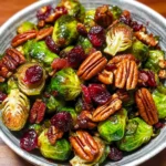 Brussels Sprouts with Bacon, Pecans, and Cranberries