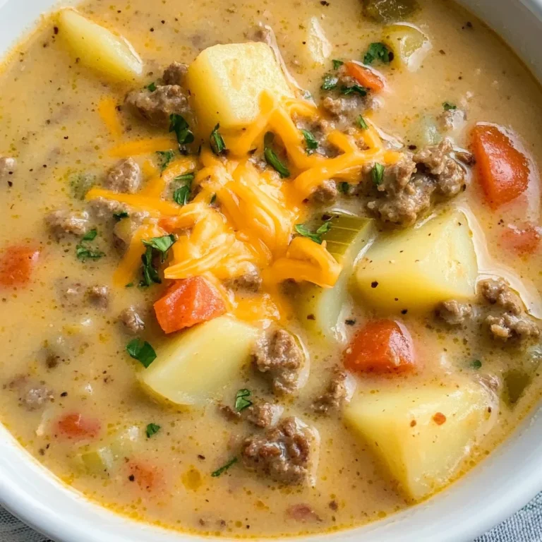 Instant Pot Cheeseburger Soup