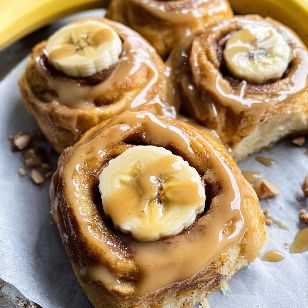 Peanut Butter Banana Cinnamon Rolls