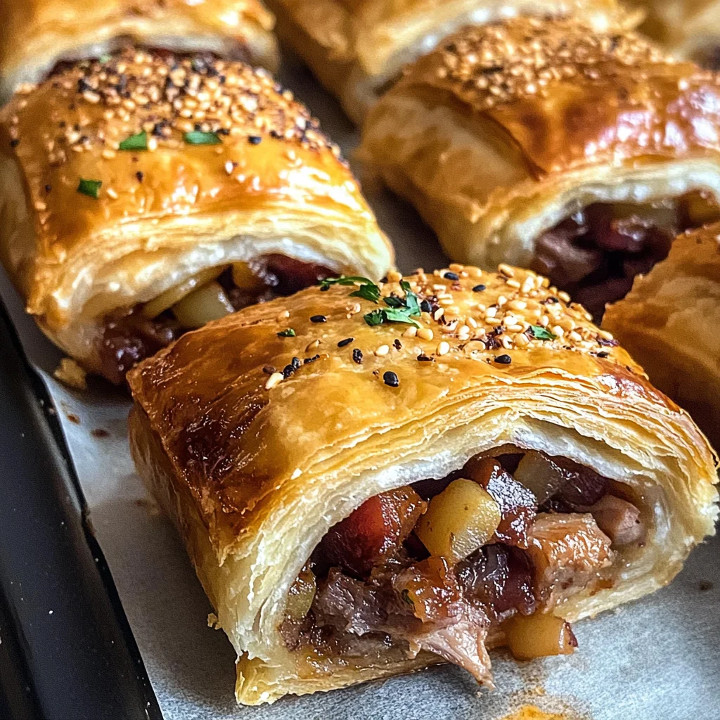 Pulled Pork Pastry Puffs Appetizer