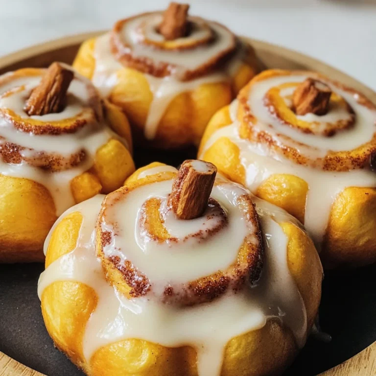 Pumpkin Shaped Cinnamon Rolls with Cream Cheese Frosting Recipe Card