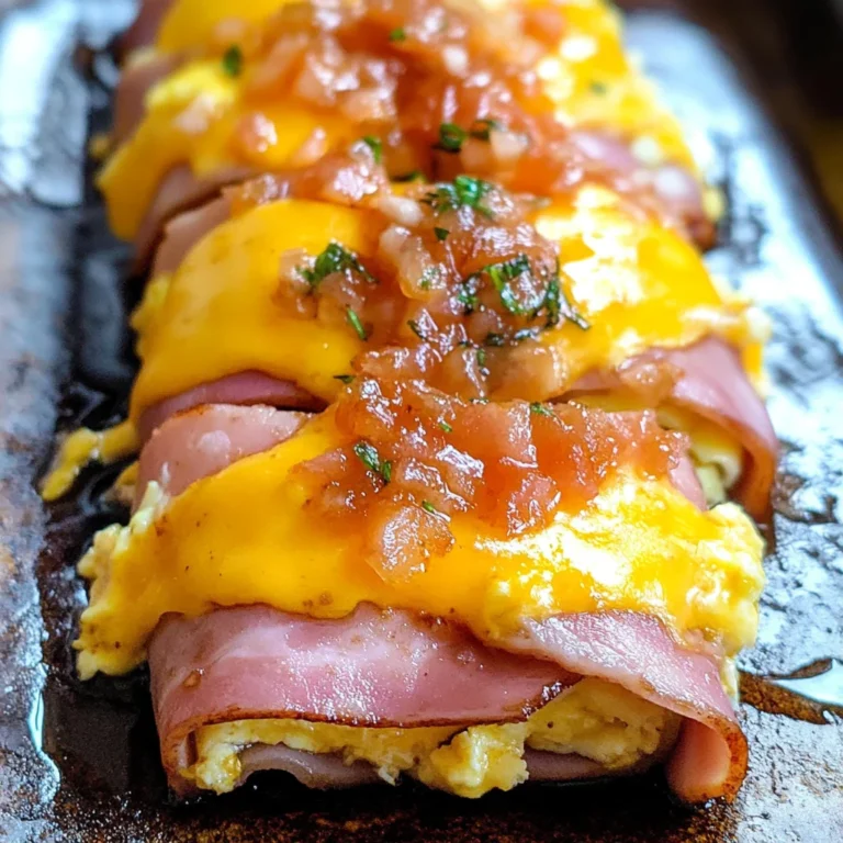 Salsa, Ham, and Egg Roll-Ups