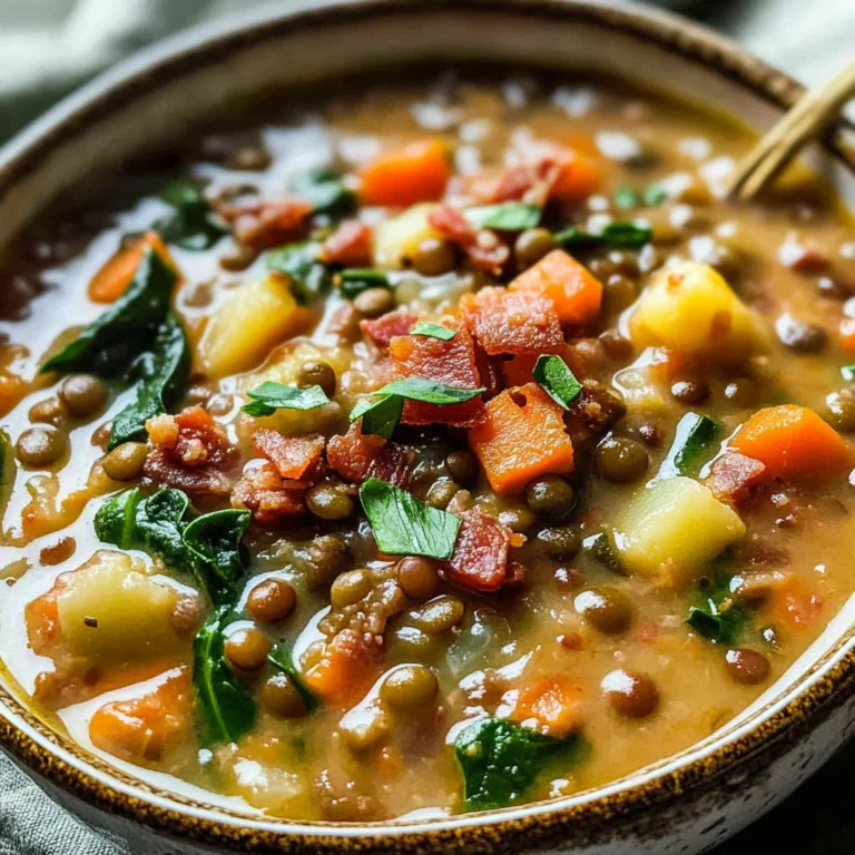 The Best One Pot Bacon and Lentil Soup