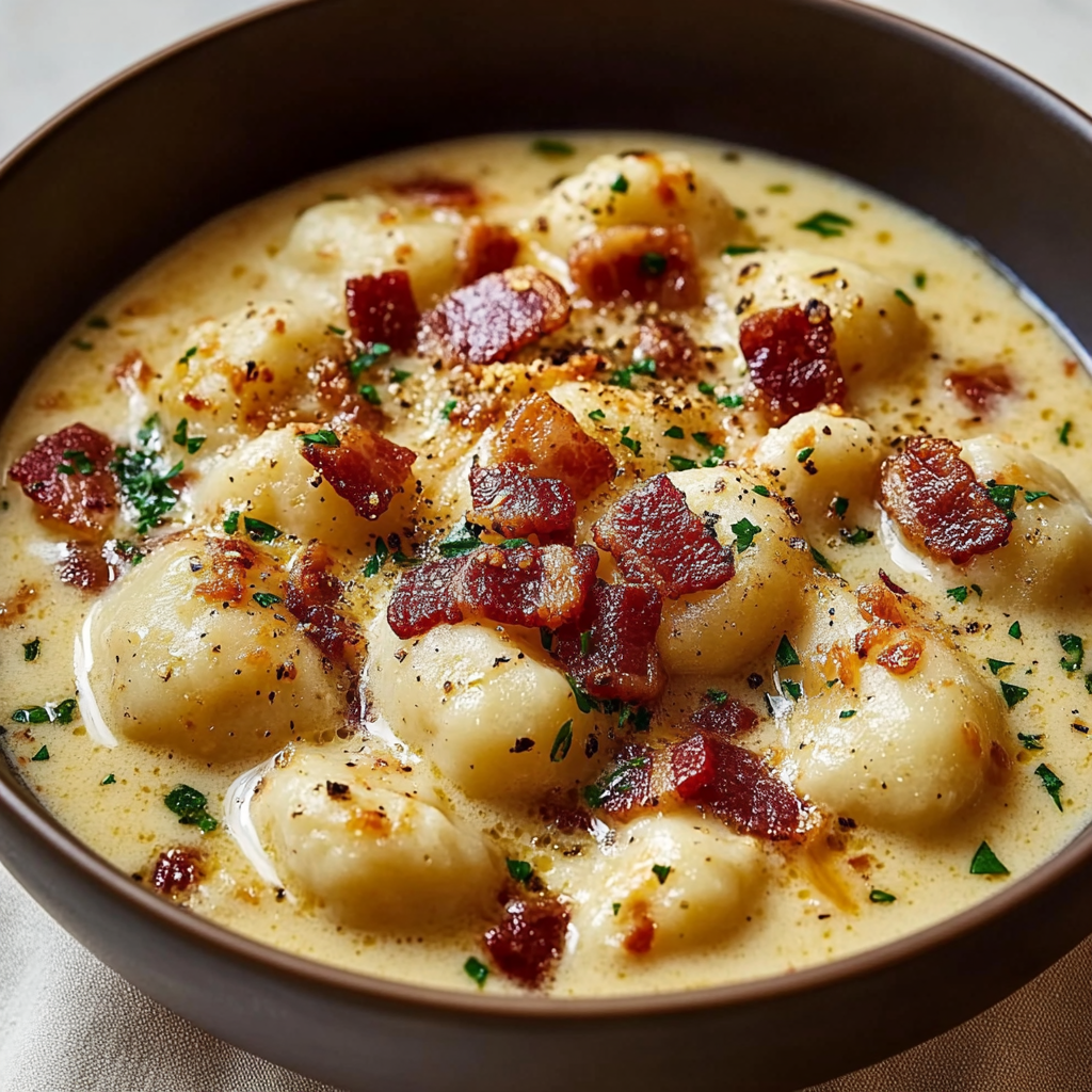 Bacon Cheddar Gnocchi Soup – A Rich and Creamy Comfort Meal