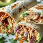 BBQ Chicken Coleslaw Wraps
