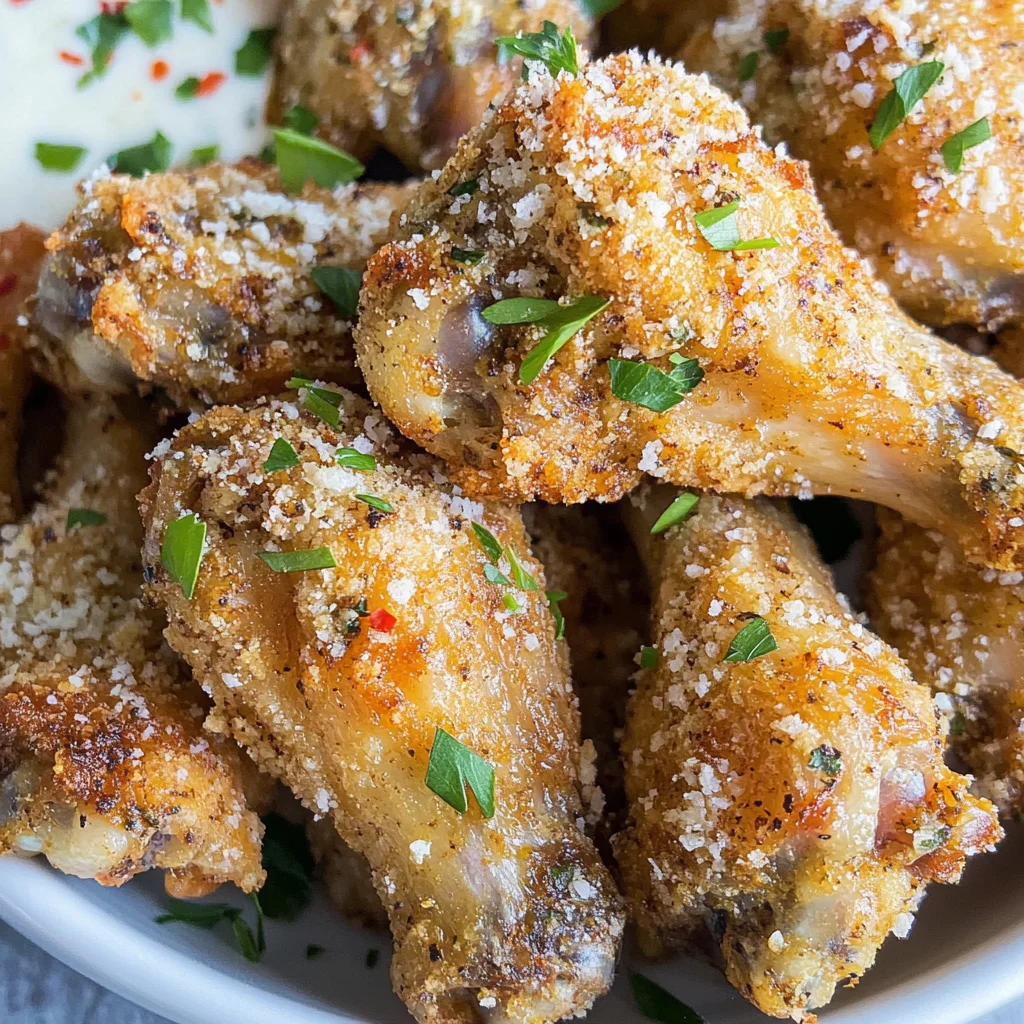 Baked Garlic Parmesan Wings Recipe