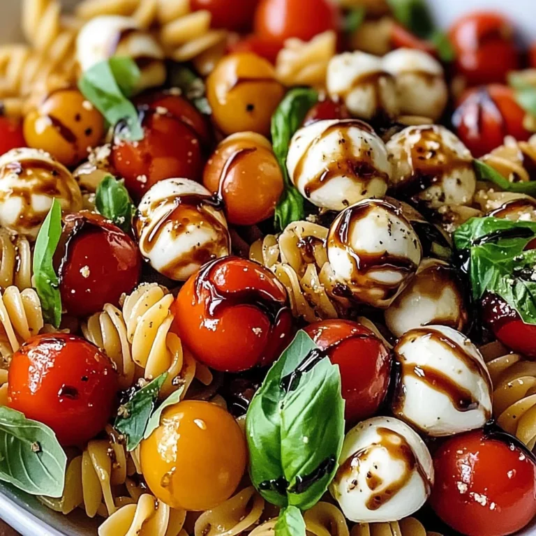Caprese Pasta Salad with Balsamic Glaze