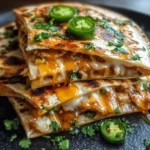 Cheesy Hot Honey Chicken Quesadillas