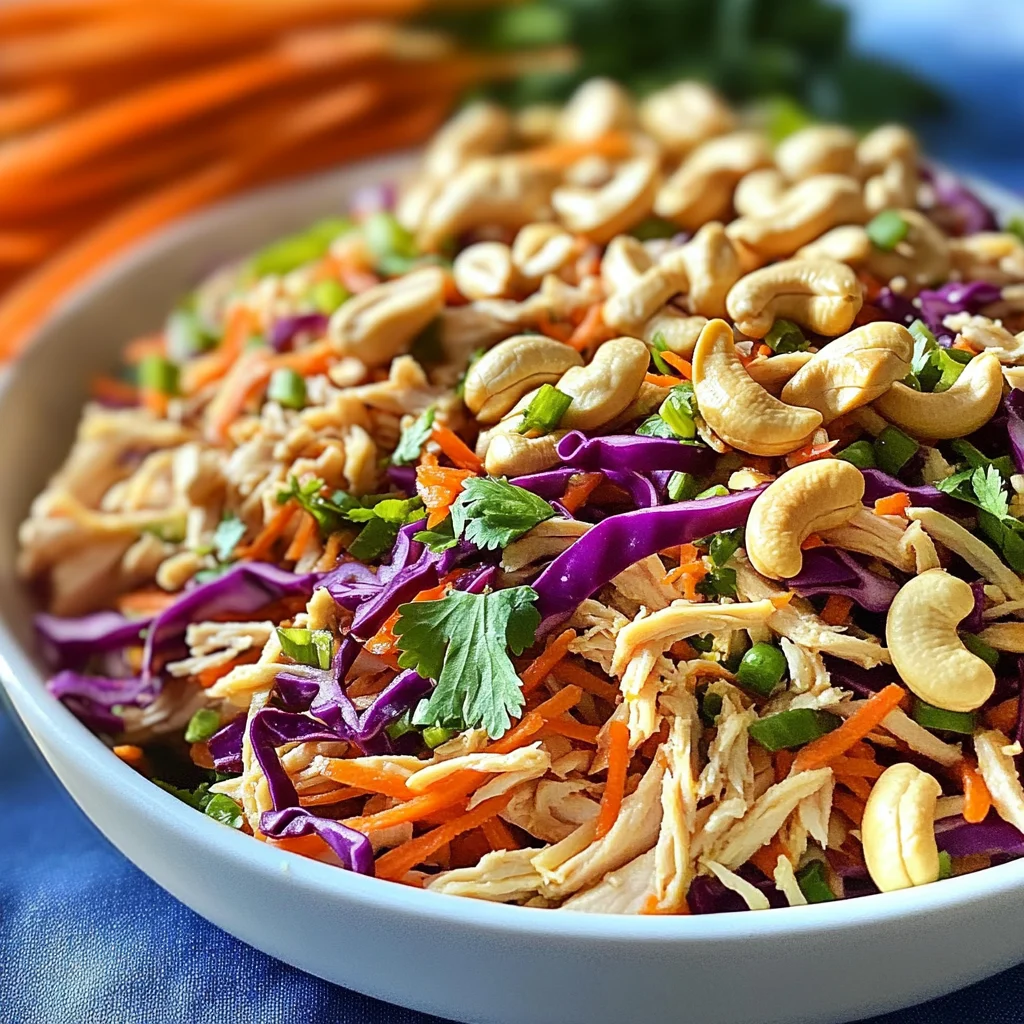 Chicken Cashew Crunch Salad with Sesame Dressing