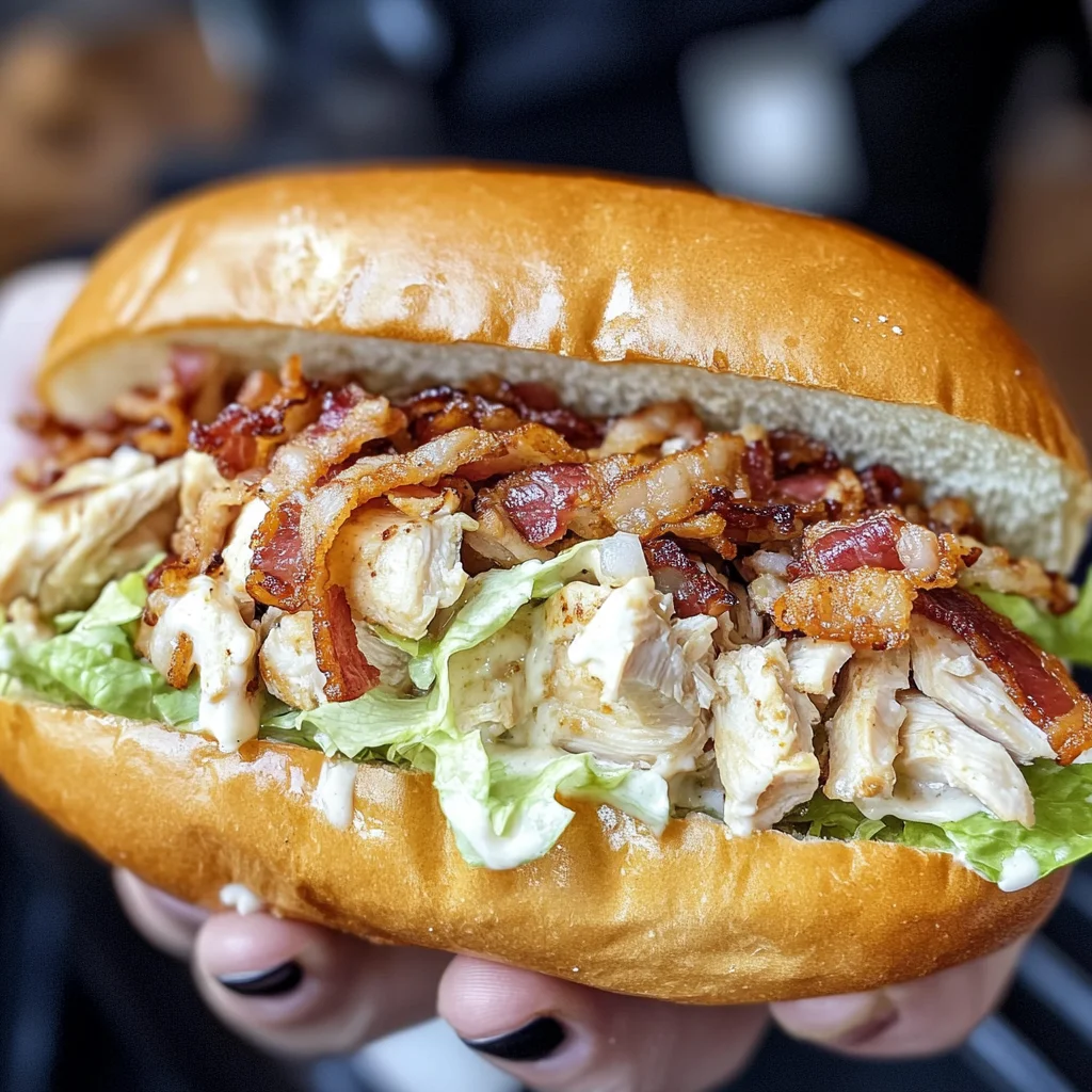 Chopped Chicken Bacon Ranch Sandwich