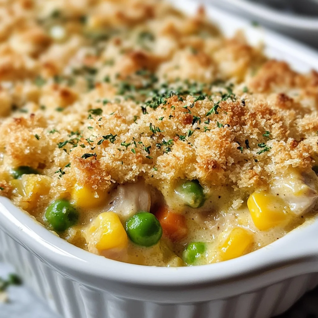 Crustless Chicken Pot Pie