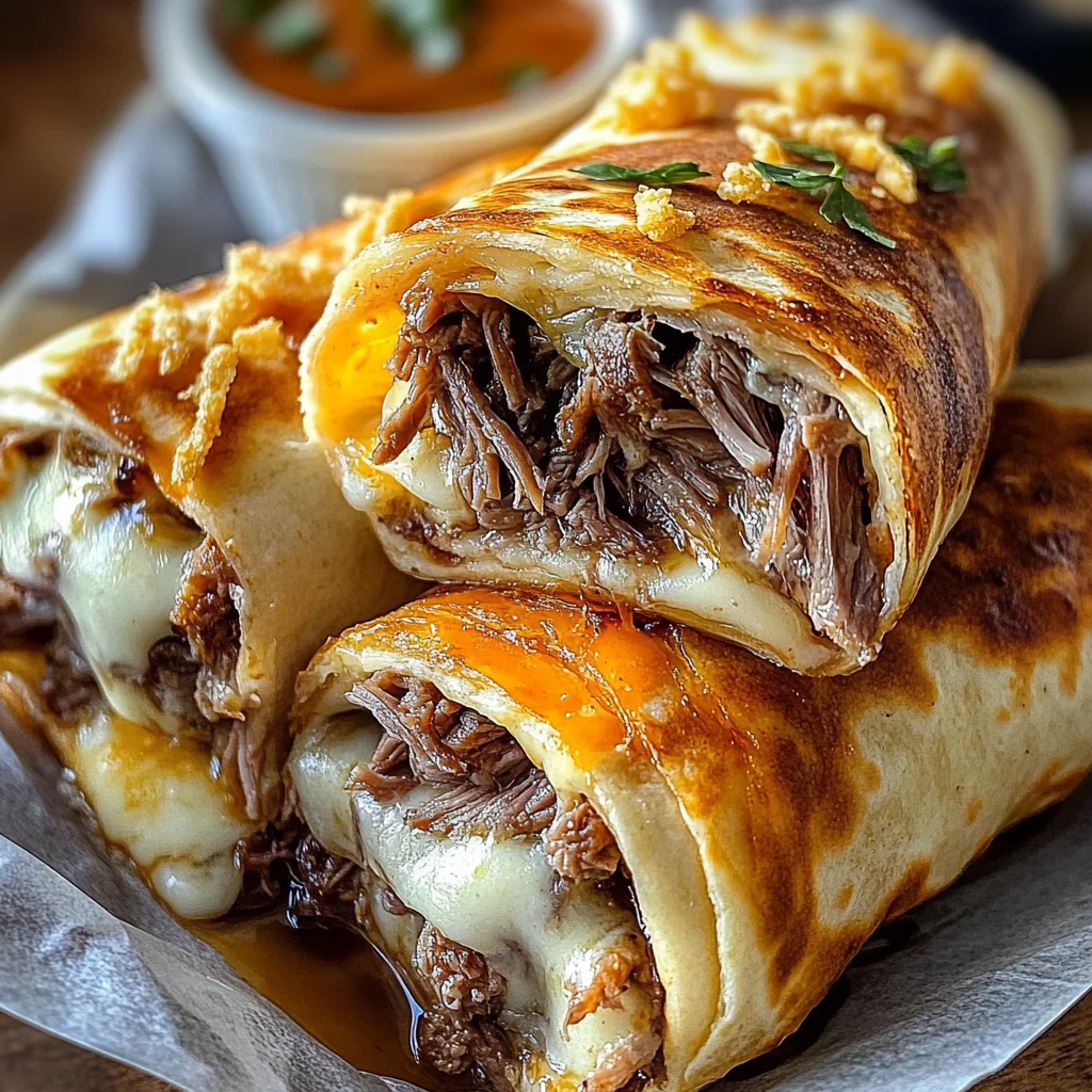 French Dip Tortilla Roll Ups