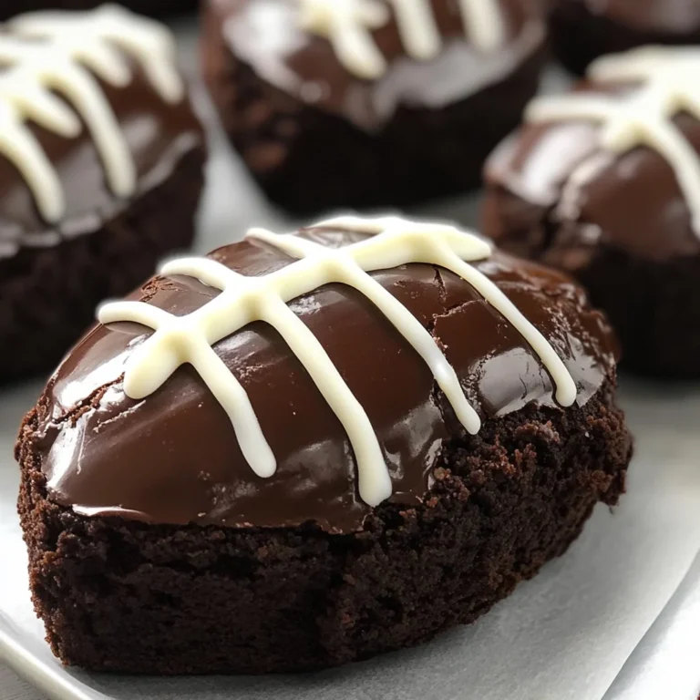 Fudgy football brownies