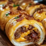 Garlic Butter Bacon Cheeseburger Rollups