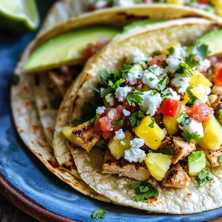 Healthy Turkey Tacos with Pineapple Salsa