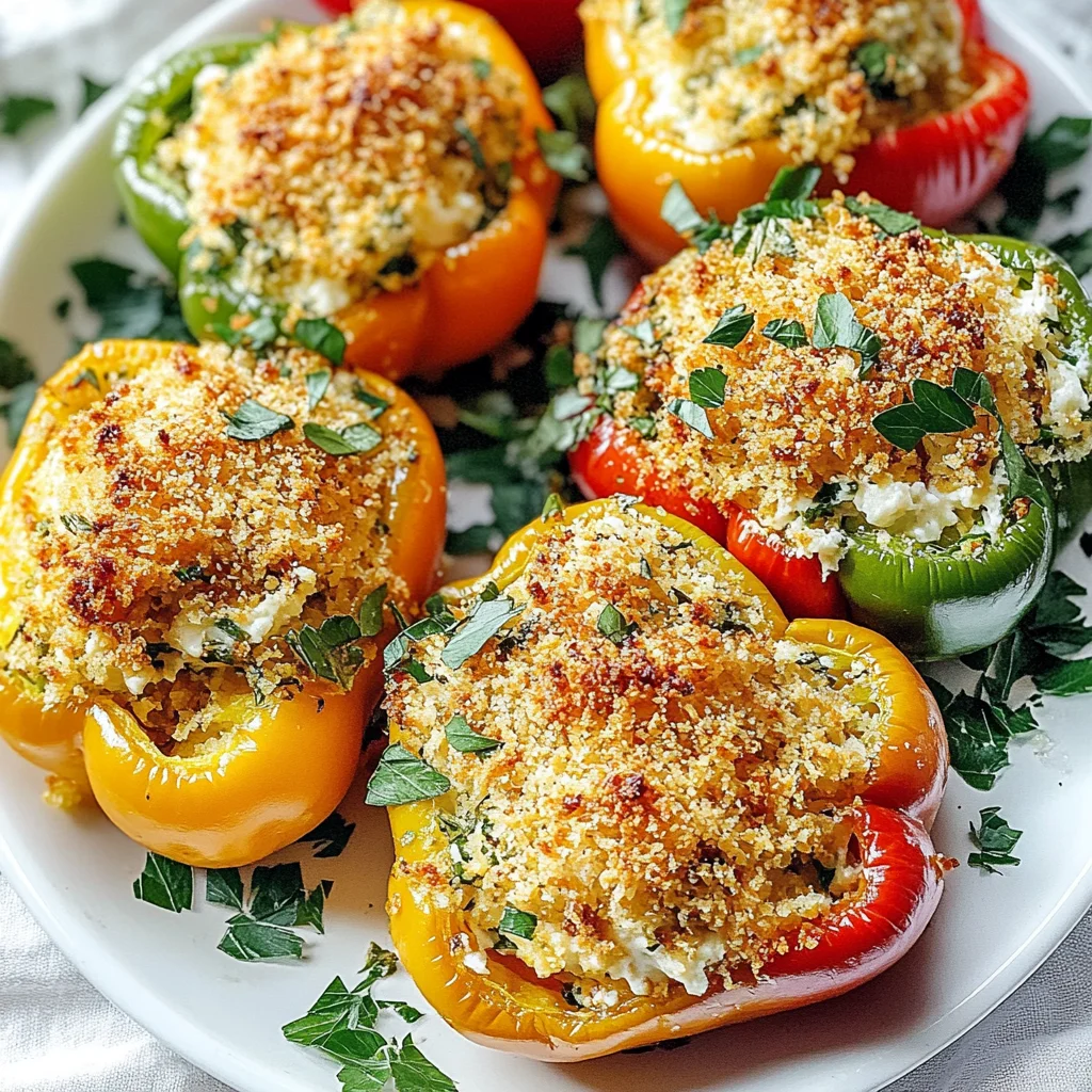 Herby Ricotta Stuffed Peppers