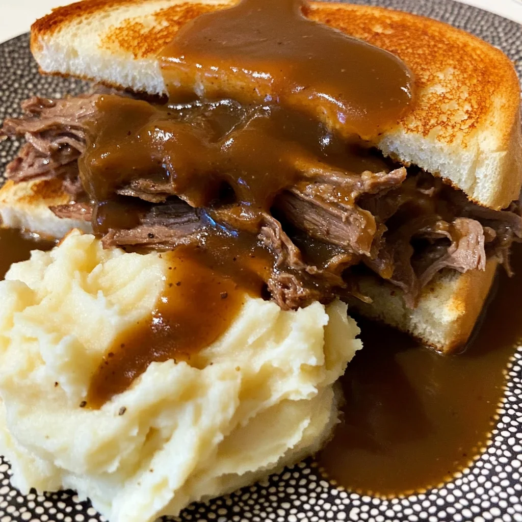 Instant Pot Hot Beef Sandwich and Mashed Potatoes