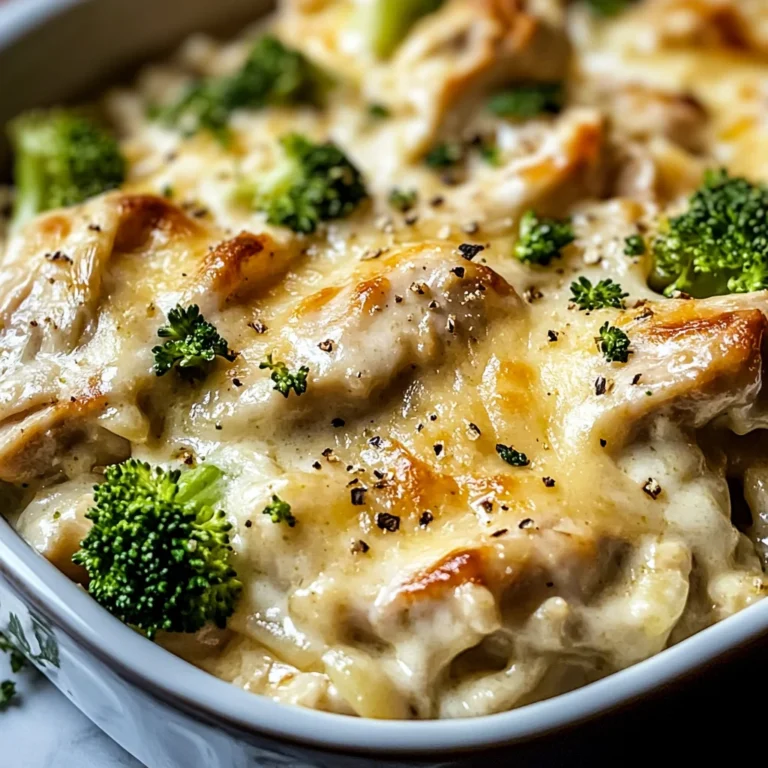 Keto Chicken Alfredo Casserole