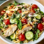 Lemon Orzo Salad with Chicken