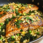 One-pan Lemon Orzo and Salmon