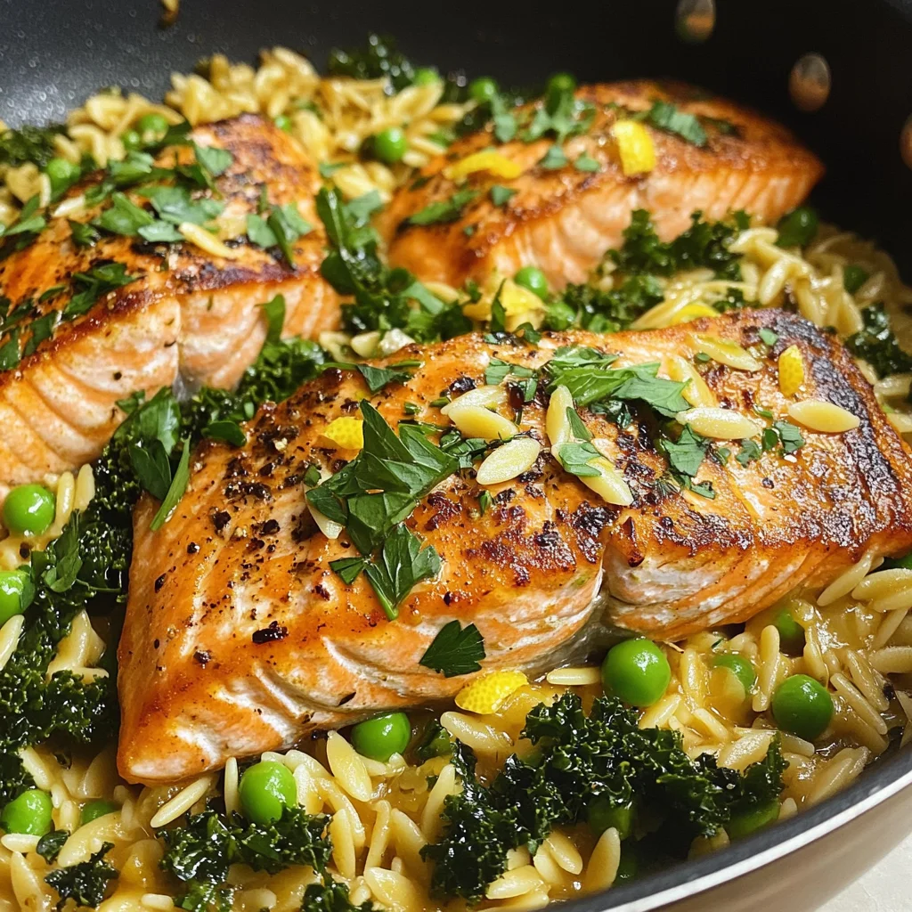 One-pan Lemon Orzo and Salmon
