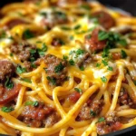 One Pot Cowboy Spaghetti